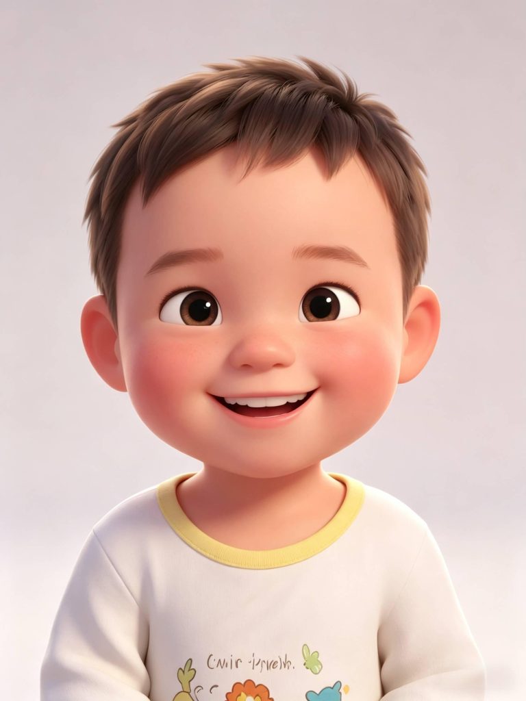 皮克斯风格阳光开朗的3D卡通人物头像