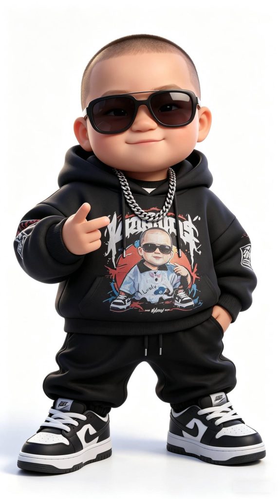 超酷说唱风格3D卡通男性角色