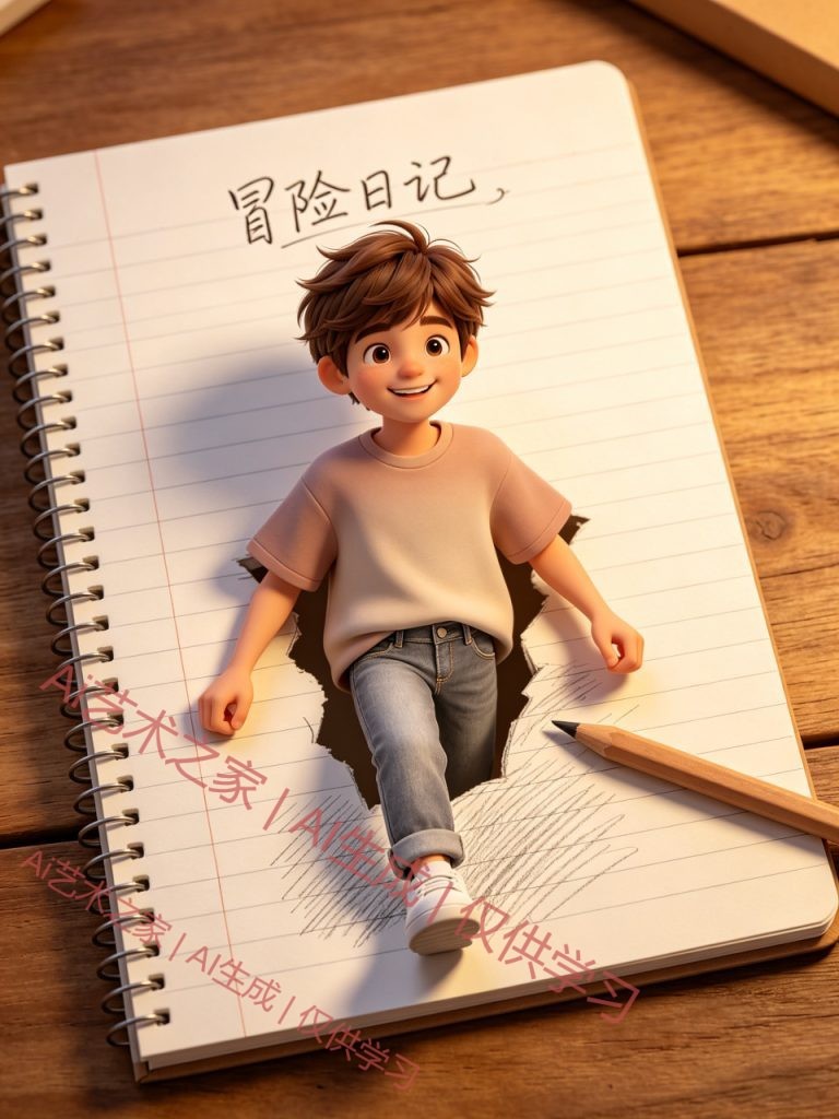 3D视错觉男子破画而出