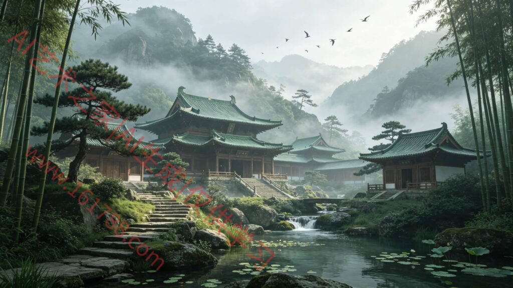 山林禅院 清幽国风禅意场景