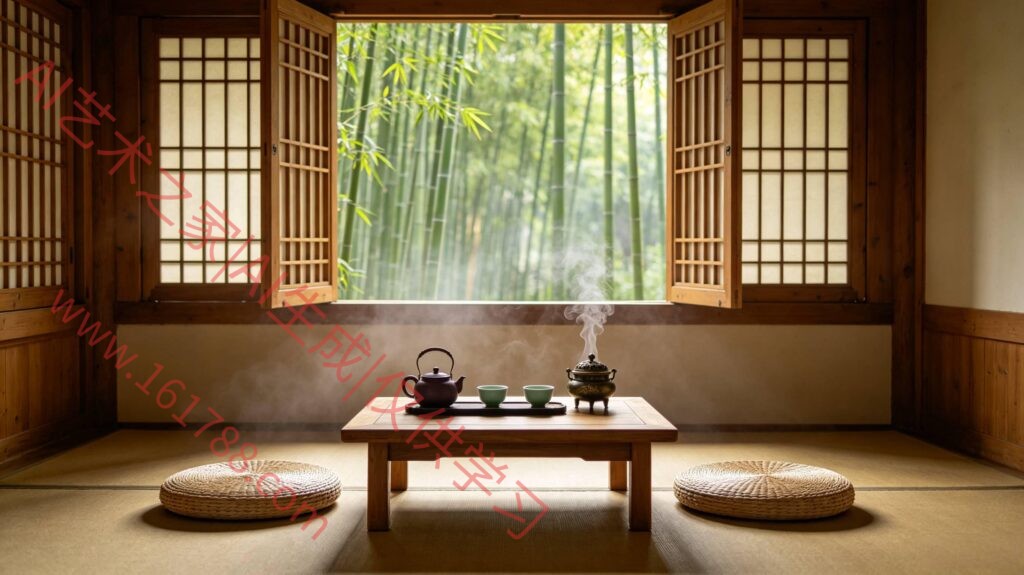 禅意茶舍 素雅中式室内场景