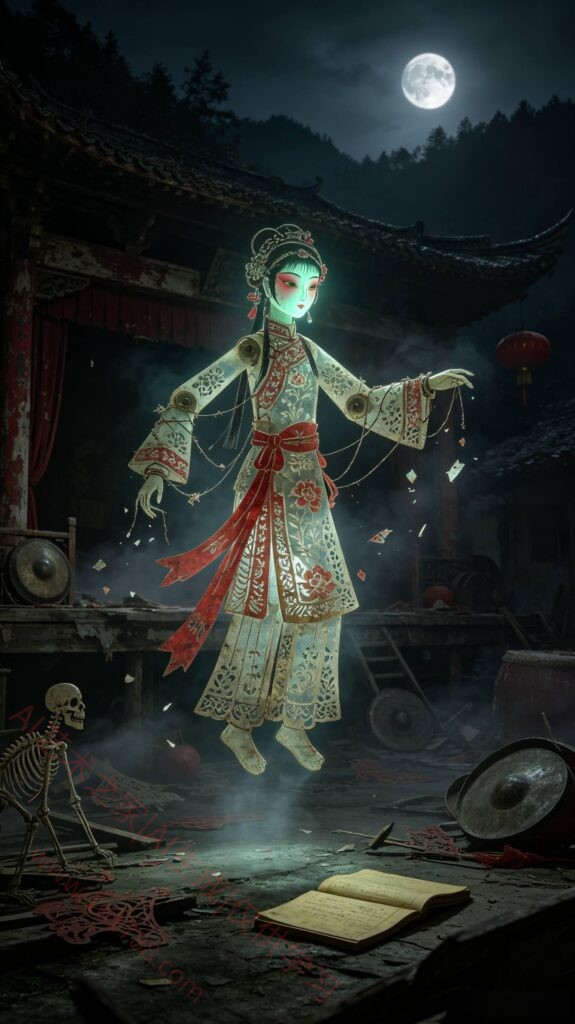 皮影戏木偶人形灵体｜中式乡土民俗恐怖CG