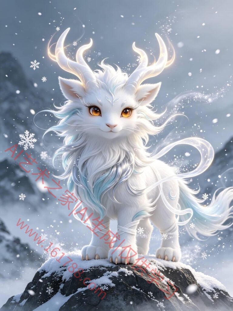 神兽白泽｜雪山之巅的智慧精灵