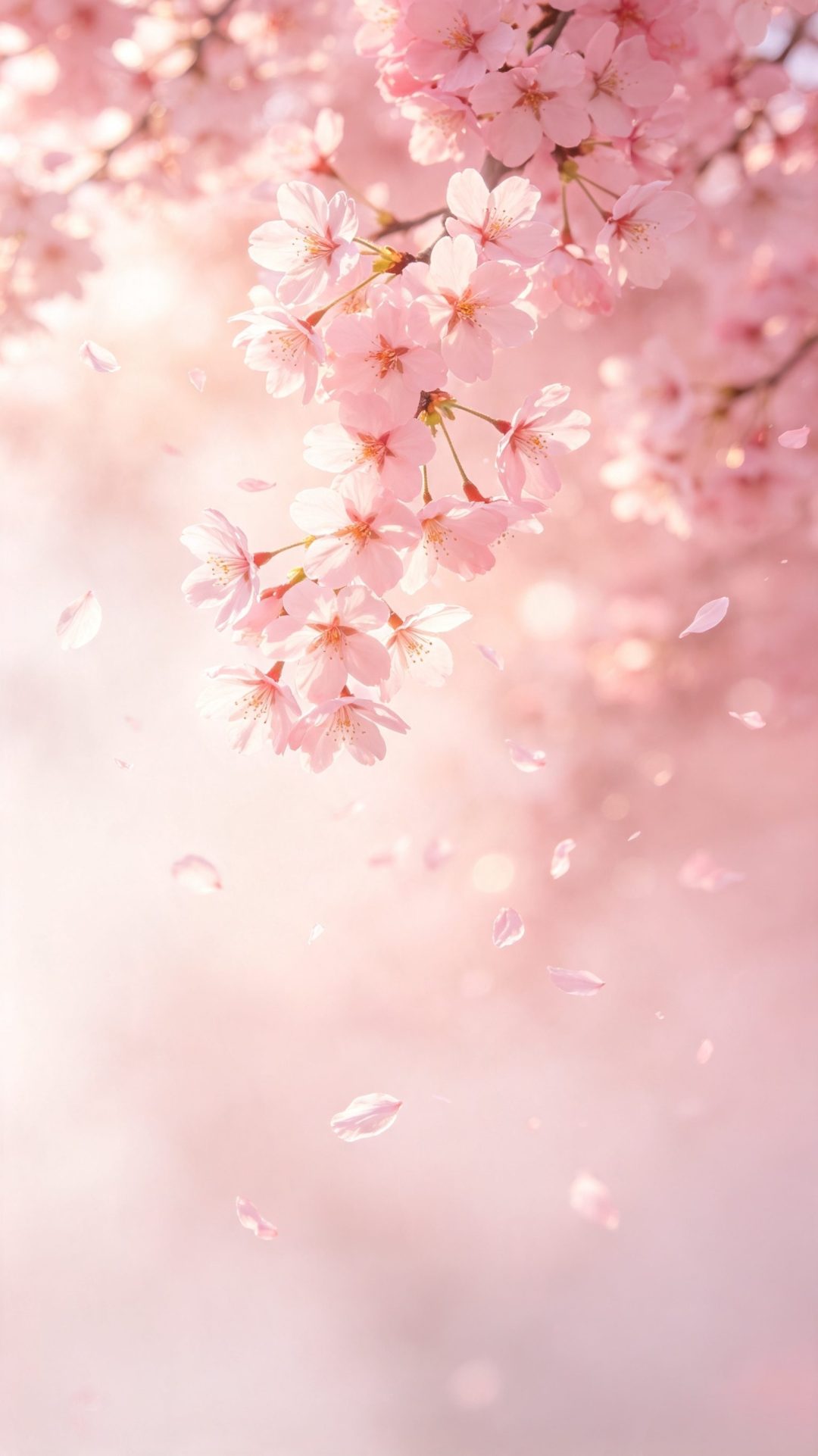 樱花花瓣微雨壁纸
