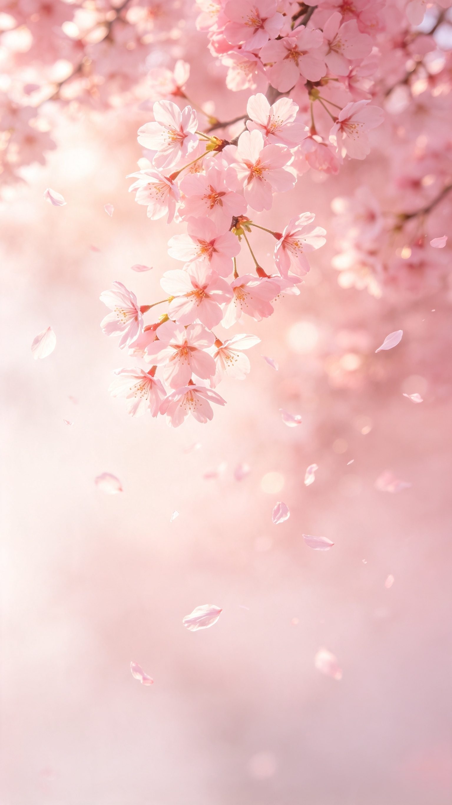 樱花花瓣微雨壁纸