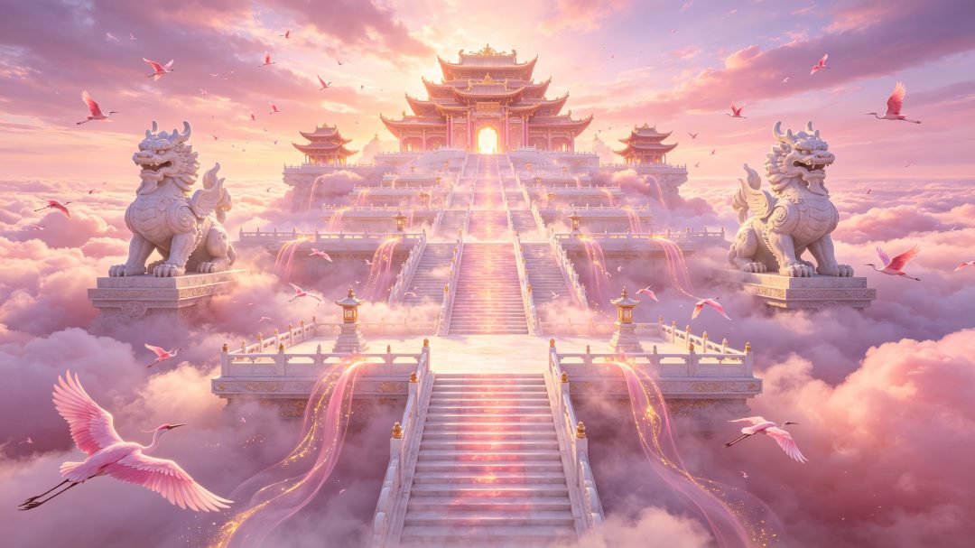 白玉仙台天阶｜神圣庄严仙侠横屏壁纸