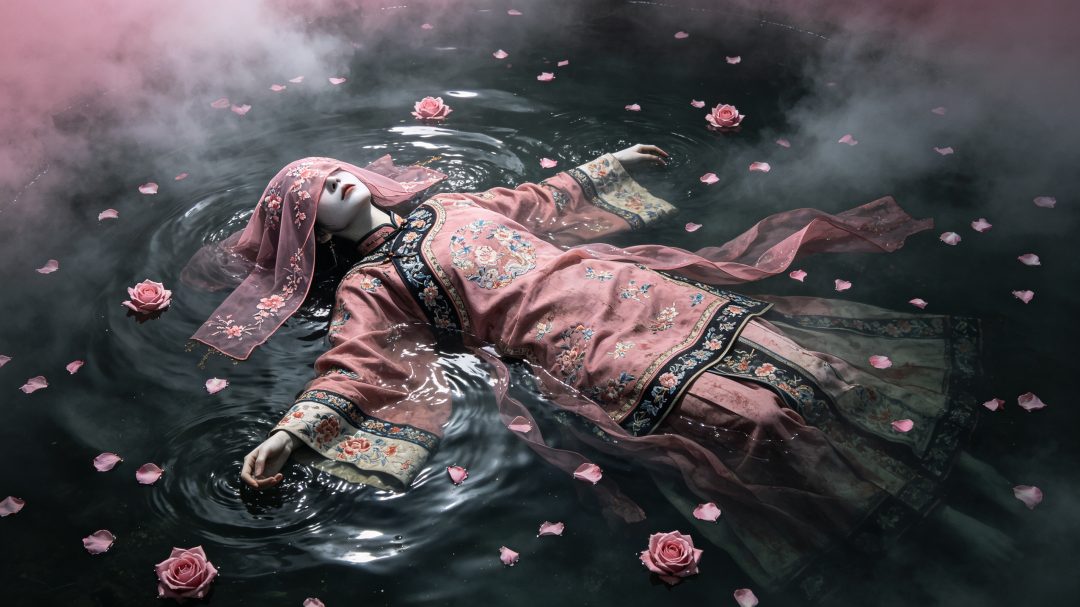 水中嫁衣女鬼｜诡异民俗恐怖横屏壁纸